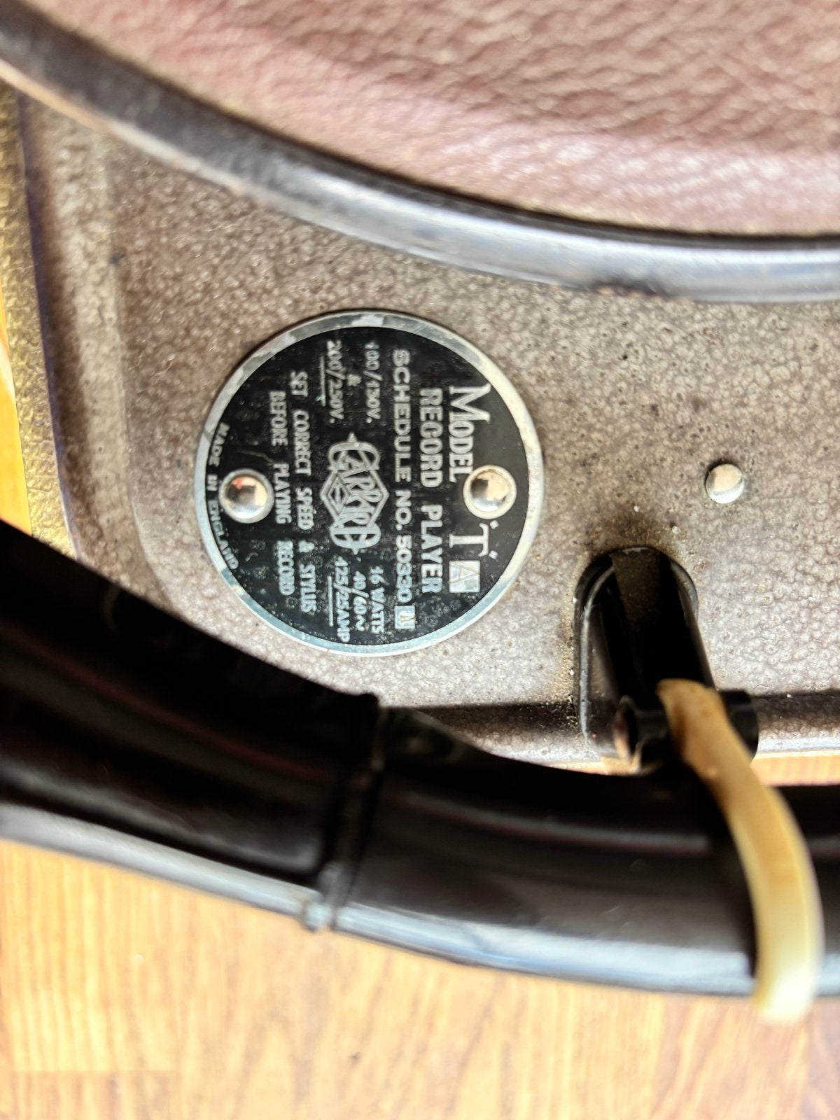 Antieke Garrard platenspeler 33, 45, 78 toeren - Motor draai, Ophalen of Verzenden, Gebruikt, Platenspeler, Overige merken
