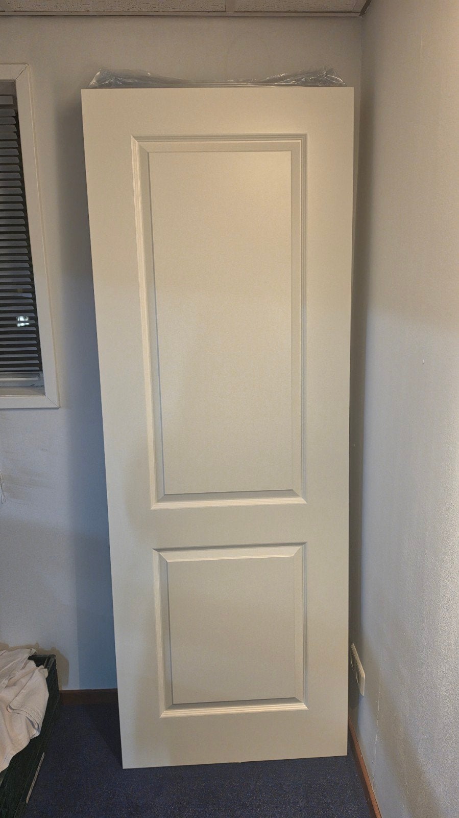 Landelijke gelakt witte stompe binnendeur, Doe-het-zelf en Verbouw, Ophalen, Minder dan 80 cm, Binnendeur, Nieuw