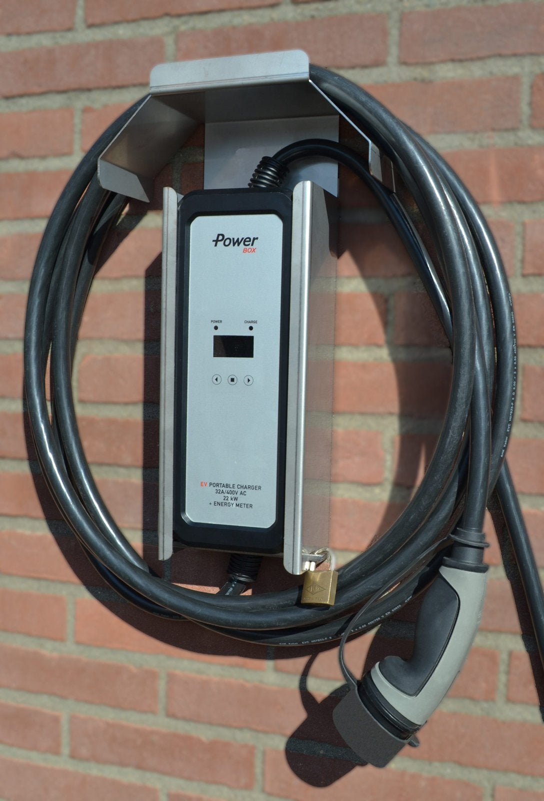 Rvs Kabelhouder voor Mobiele Lader, Auto diversen, Ophalen, Zo goed als nieuw, Laadpaal