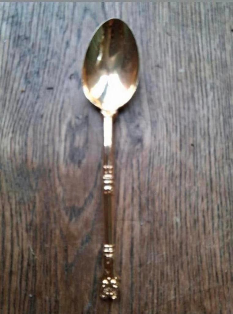 Mooie zilveren / verzilverde theelepels goudkleur, Antiek en Kunst, Ophalen of Verzenden