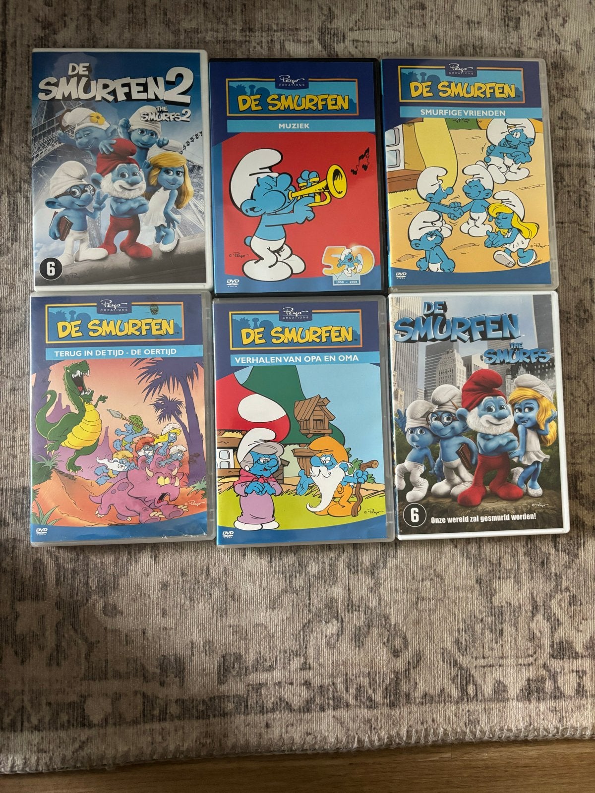 De Smurfen DVD Collectie - 6 Films/Series, Gebruikt, Verzamelbox, Alle leeftijden, Nederlands