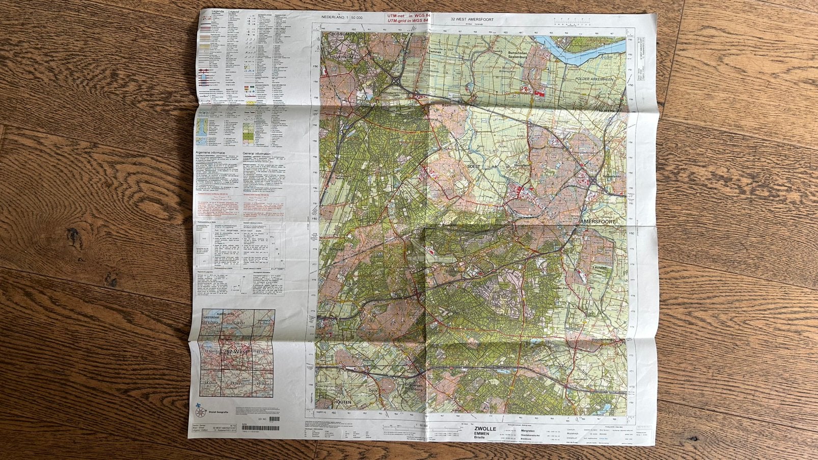 Originele Stafkaart Nederland 1:50.000 – Blad 32, Boeken, Ophalen of Verzenden, 1800 tot 2000, Nederland, Landkaart