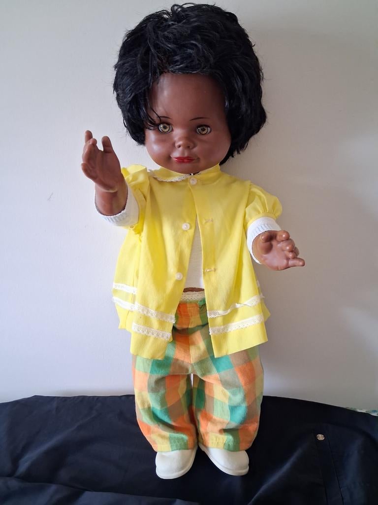 Zwarte Lissy Batz Vintage Pop Jaren '70, Verzamelen, Poppen, Ophalen of Verzenden