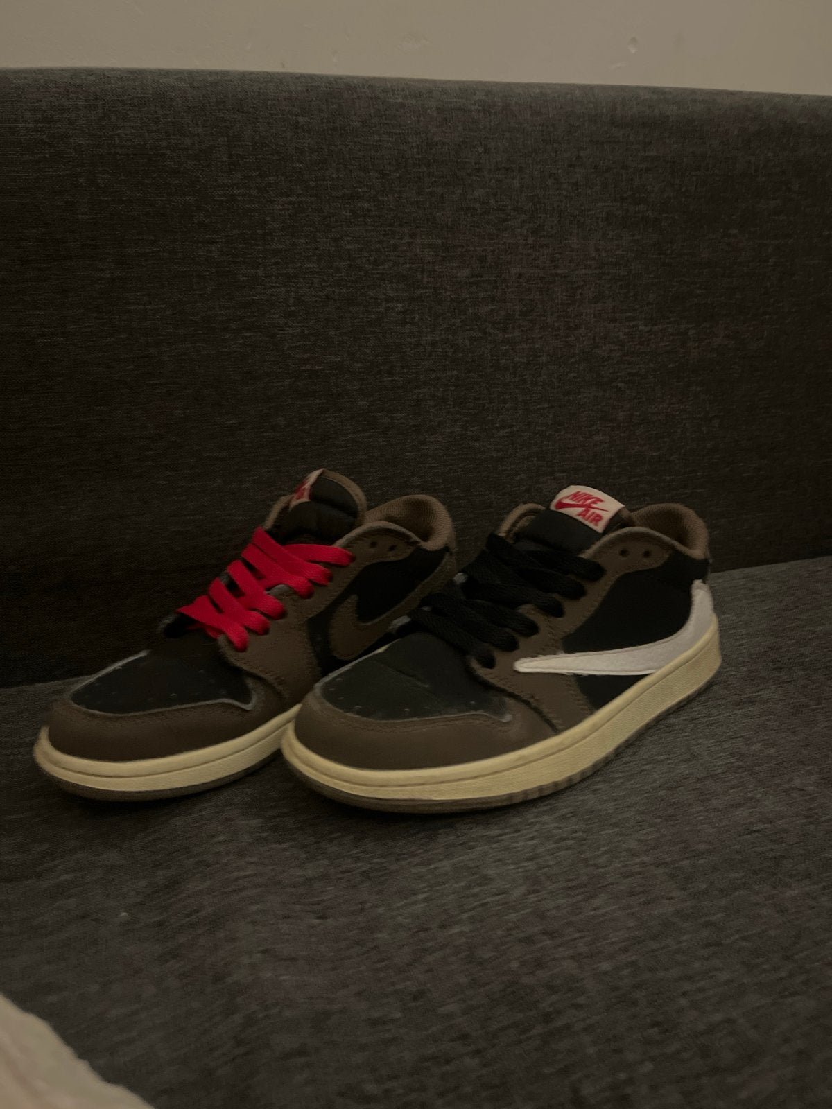 Nike Travis Scott sneakers maat 37, Ophalen of Verzenden, Gedragen, Bruin, Sneakers of Gympen