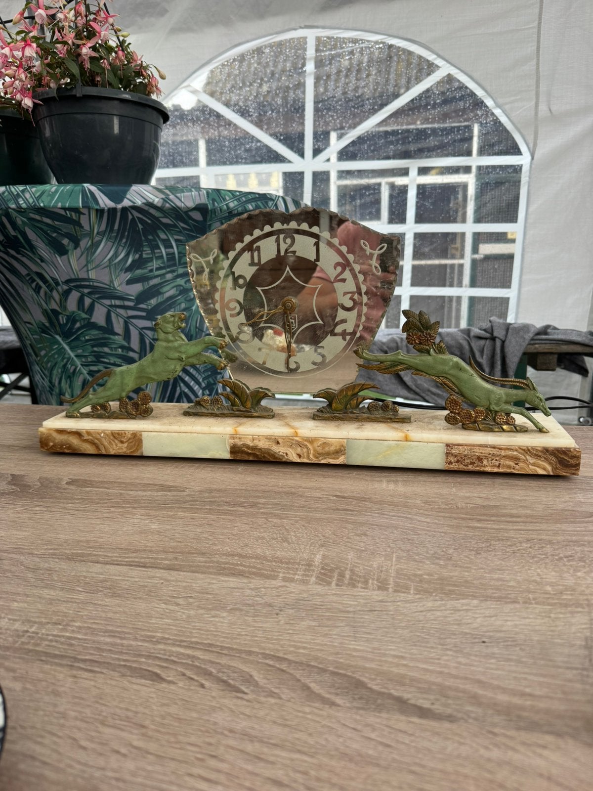 Art Deco Klok – Guy Lainé (Maubeuge) – Elektrisch Werkend, Antiek en Kunst, Ophalen of Verzenden