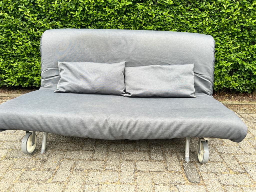 IKEA PS slaapbank 160 cm breed - Grijs, Ophalen, Gebruikt, Tweepersoons, Grijs