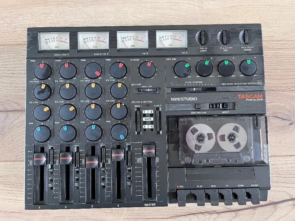 Tascam Porta One 4 track Cassette Recorder, Ophalen of Verzenden, Gebruikt, Audio