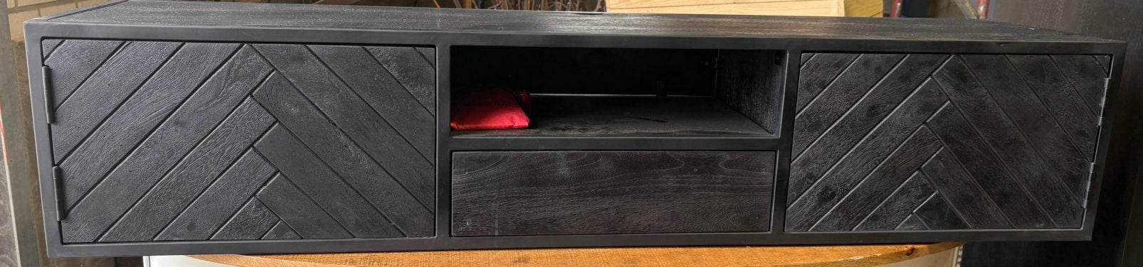 Zwevend TV-meubel Visgraat 160 cm – Nu slechts €200!, Huis en Inrichting, Ophalen, 150 tot 200 cm, Nieuw, Minder dan 100 cm