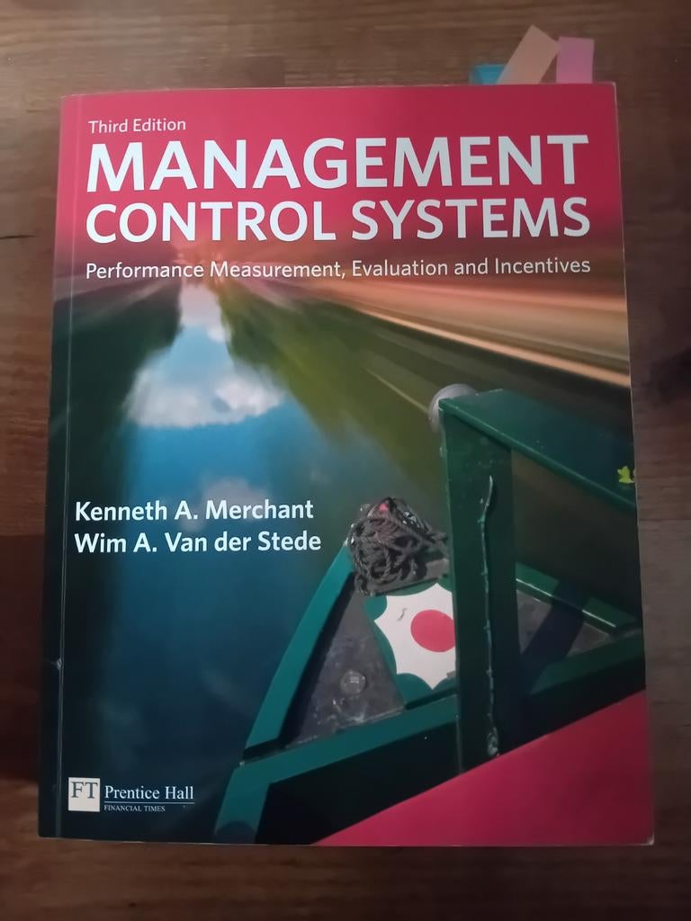 Management Control Systems - Kenneth A. Merchant, Ophalen of Verzenden, Zo goed als nieuw, Management, Kenneth A. Merchant, Wim A. Van der Stede