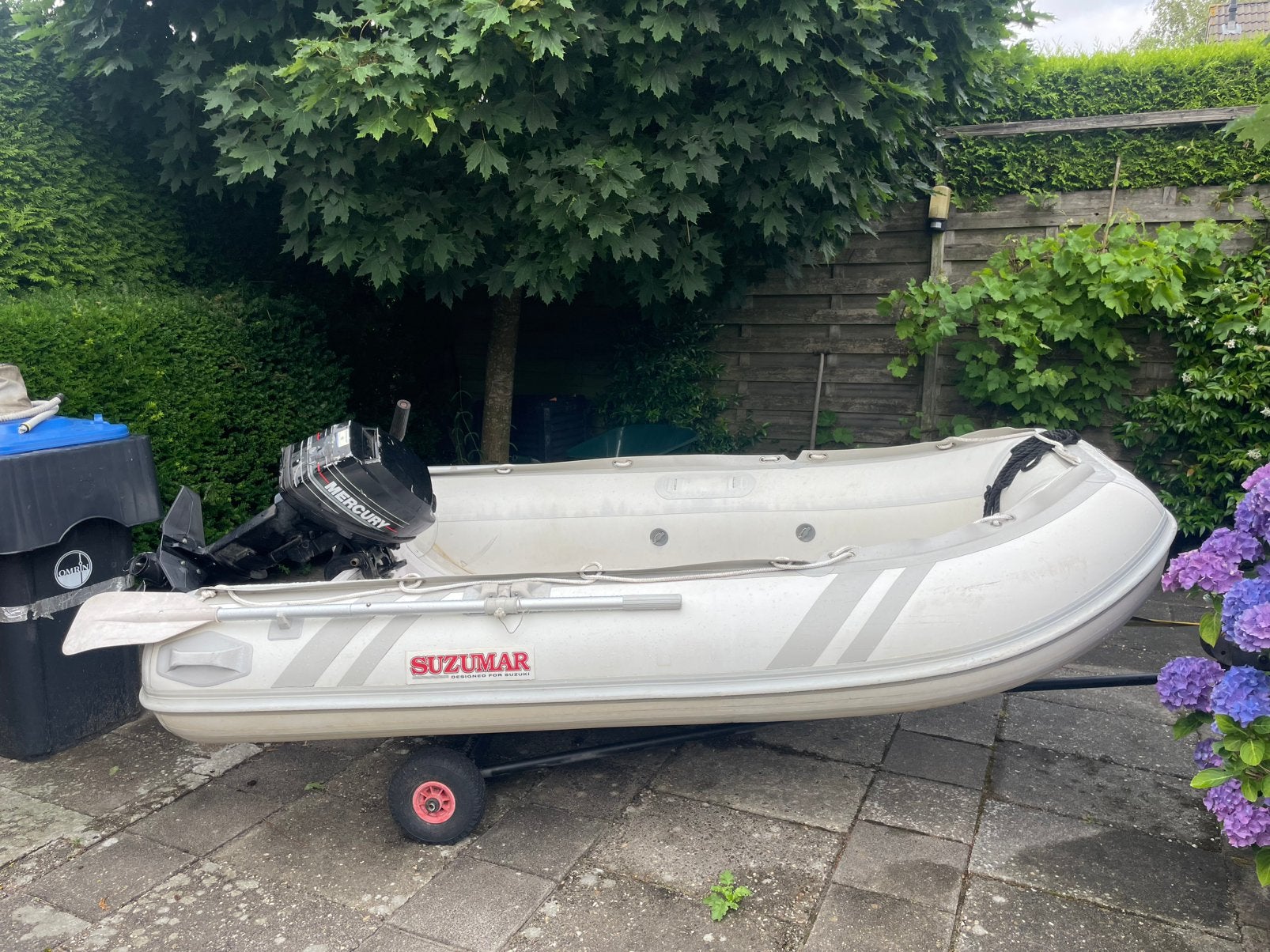 Rib Suzumar 270 rubberboot, 9.9pk motor & gratis handtrailer, Watersport en Boten, Gebruikt, 10 pk, Suzumar, Ophalen