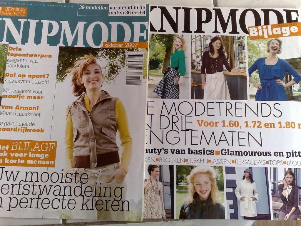 Knipmode oktober 2007 , incl. bijlage trends in 3 lengtes, Hobby en Vrije tijd, Kledingpatronen, Verzenden, Zo goed als nieuw