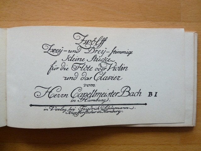 Bach Zwölf zwei- und dreistimmige kleine Stücke 1928, Muziek en Instrumenten, Gebruikt, Dwarsfluit of Piccolo, Klassiek, Ophalen of Verzenden