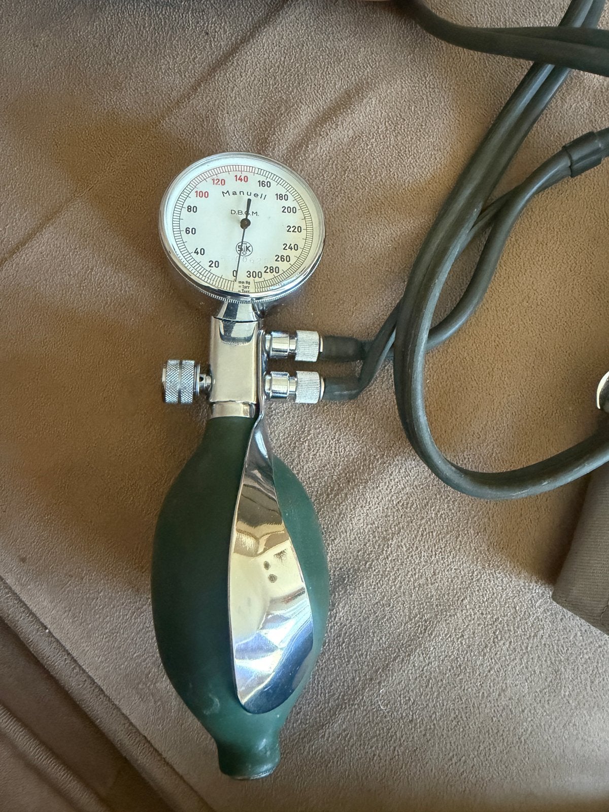 Vintage Bloeddrukmeter met Manchet en Etui, Ophalen of Verzenden