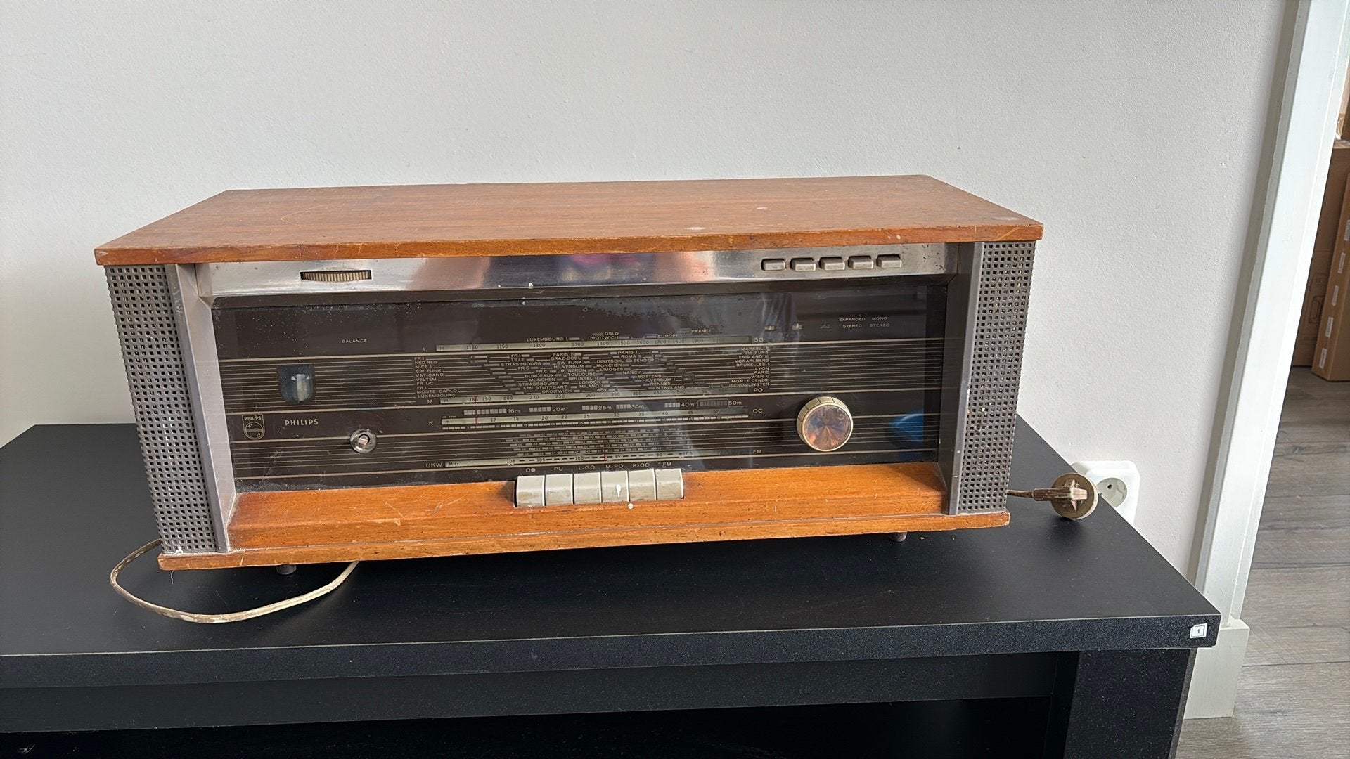 Oude Philips radio, Ophalen, Niet werkend, Radio