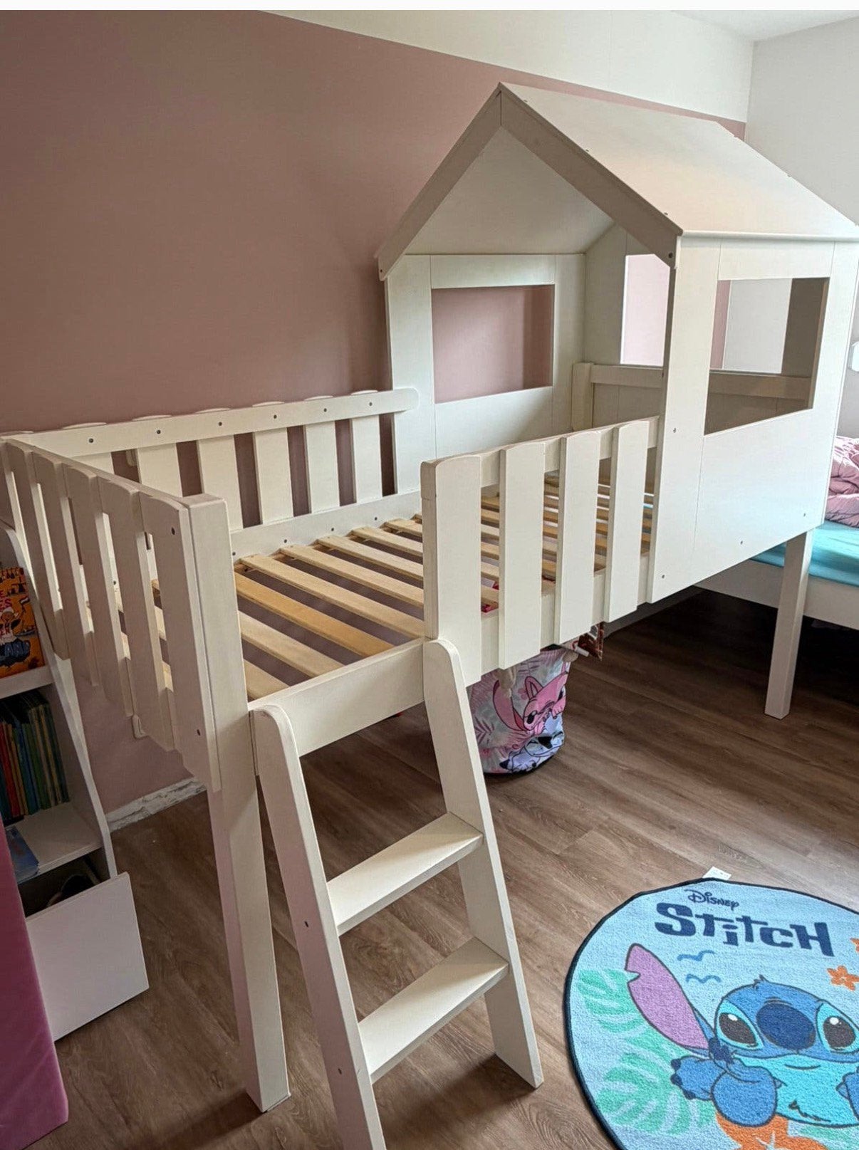 Mooie halfhoogslaper met huisje, Ophalen, Gebruikt, Halfhoogslaper