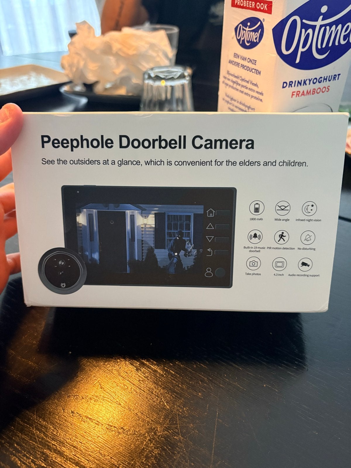 Peephole Deurbel Camera met Bewegingsdetectie en Nachtzicht, Beweging, Detector, Sensor of Melder, Nieuw, Ophalen of Verzenden