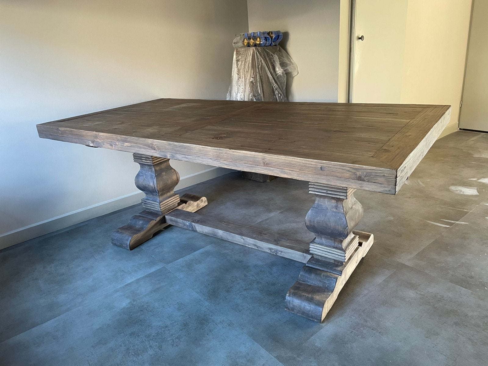 Prachtige kloostertafel van grenenhout - 200x100 cm, Huis en Inrichting, Ophalen, Gebruikt, 200 cm of meer, 50 tot 100 cm