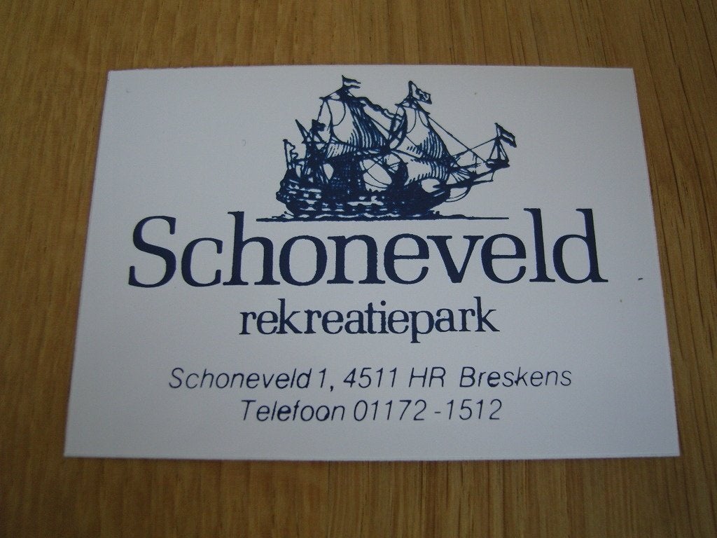 sticker breskens schoneveld rekreatiepark schoneveld 1 *, Ophalen, Zo goed als nieuw