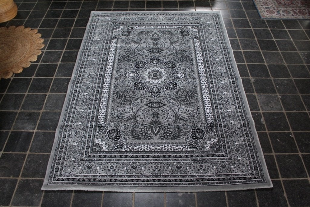 Prachtig oosters perzisch tapijt Marrakesh Grey 160x230, Ophalen, 150 tot 200 cm, Rechthoekig, Zwart