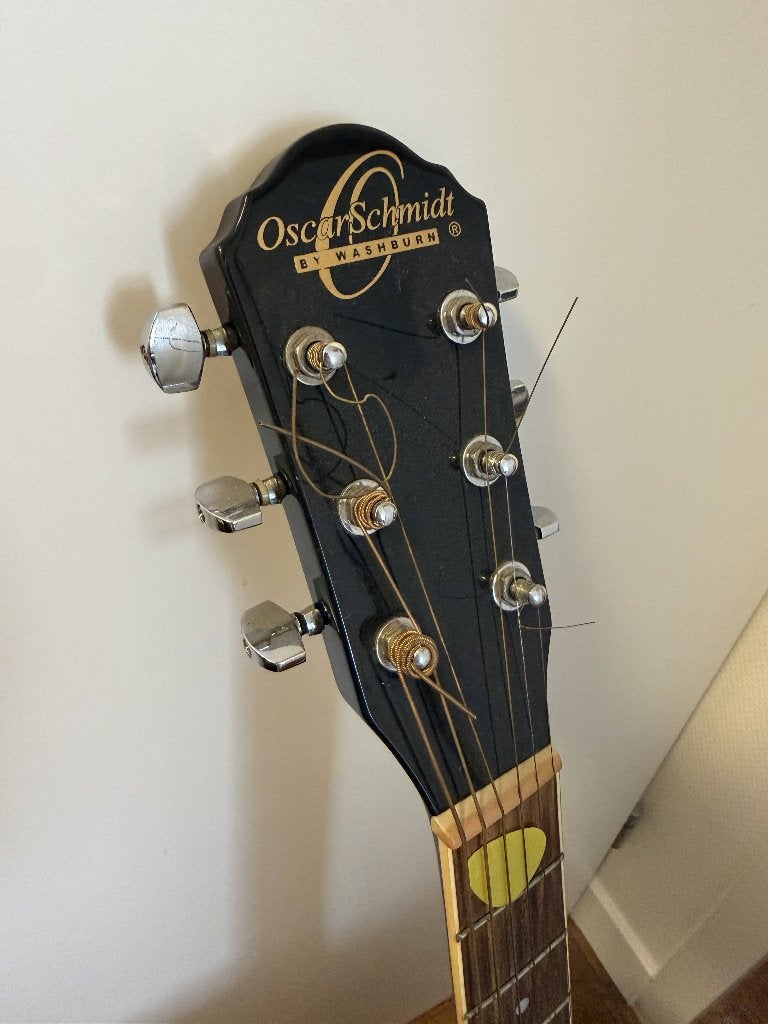 Semi-Acoustic Guitar, Capo, Case - Oscar Schmidt by Washburn, Ophalen, Gebruikt, Klassieke of Spaanse gitaar