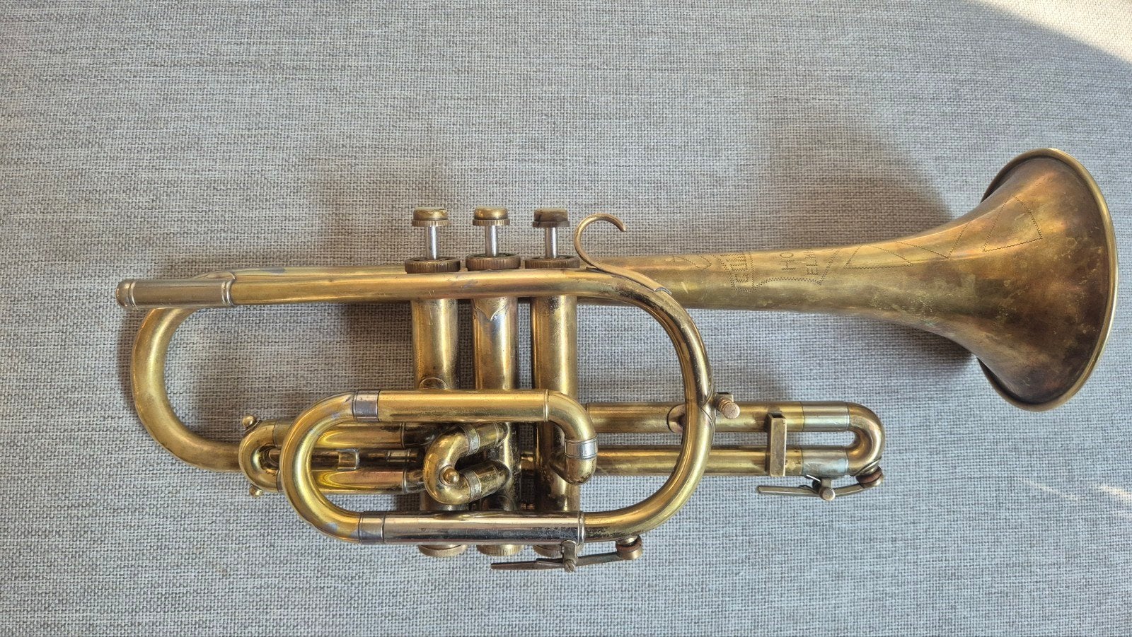 Vintage Holton Collegiate cornet - speelbaar!, Muziek en Instrumenten, Blaasinstrumenten | Trompetten, Ophalen of Verzenden, Gebruikt