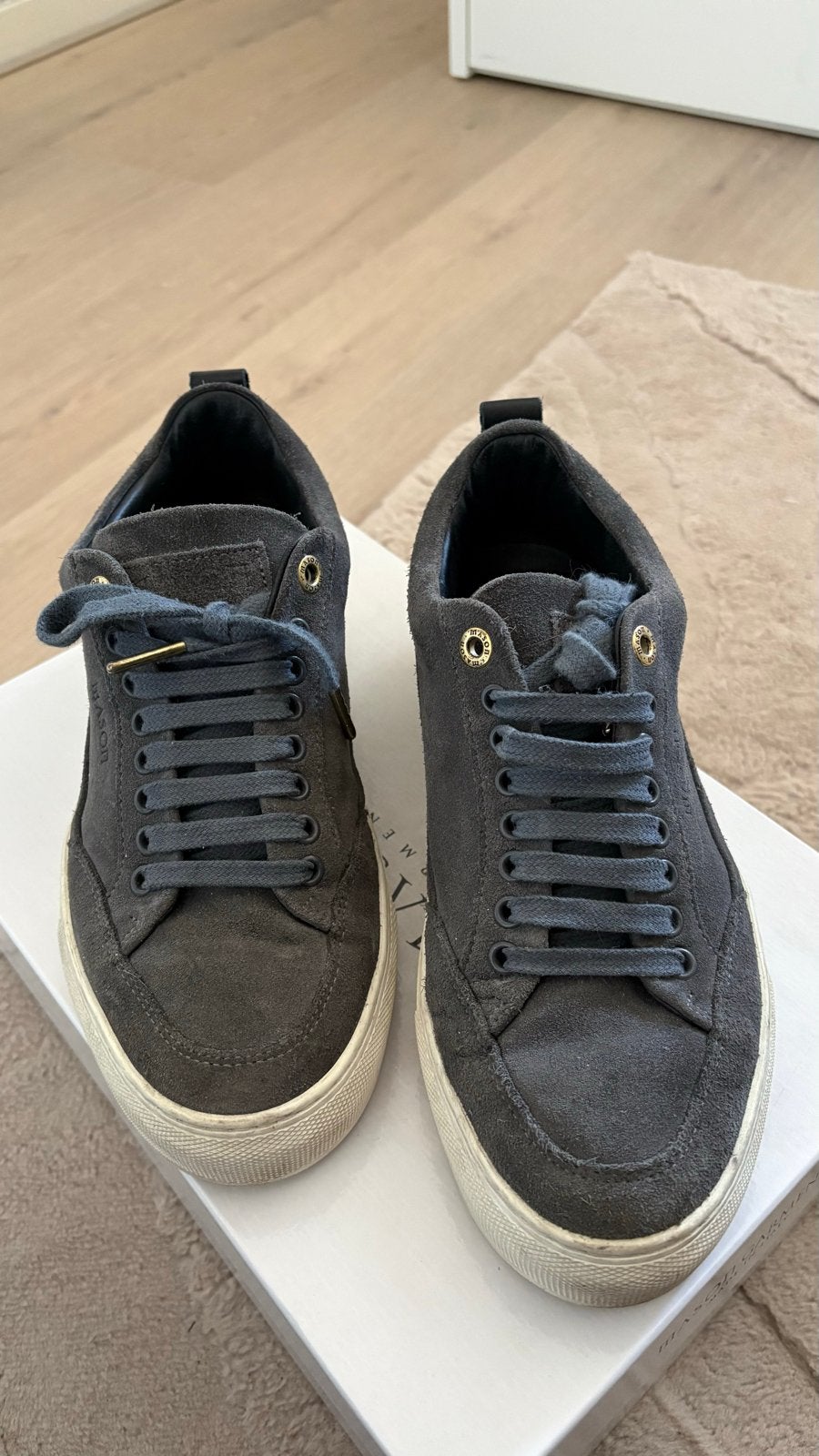 Mason Garments sneakers - Maat 40 - Grijs suède, Kleding | Heren, Ophalen of Verzenden, Gedragen, Overige kleuren