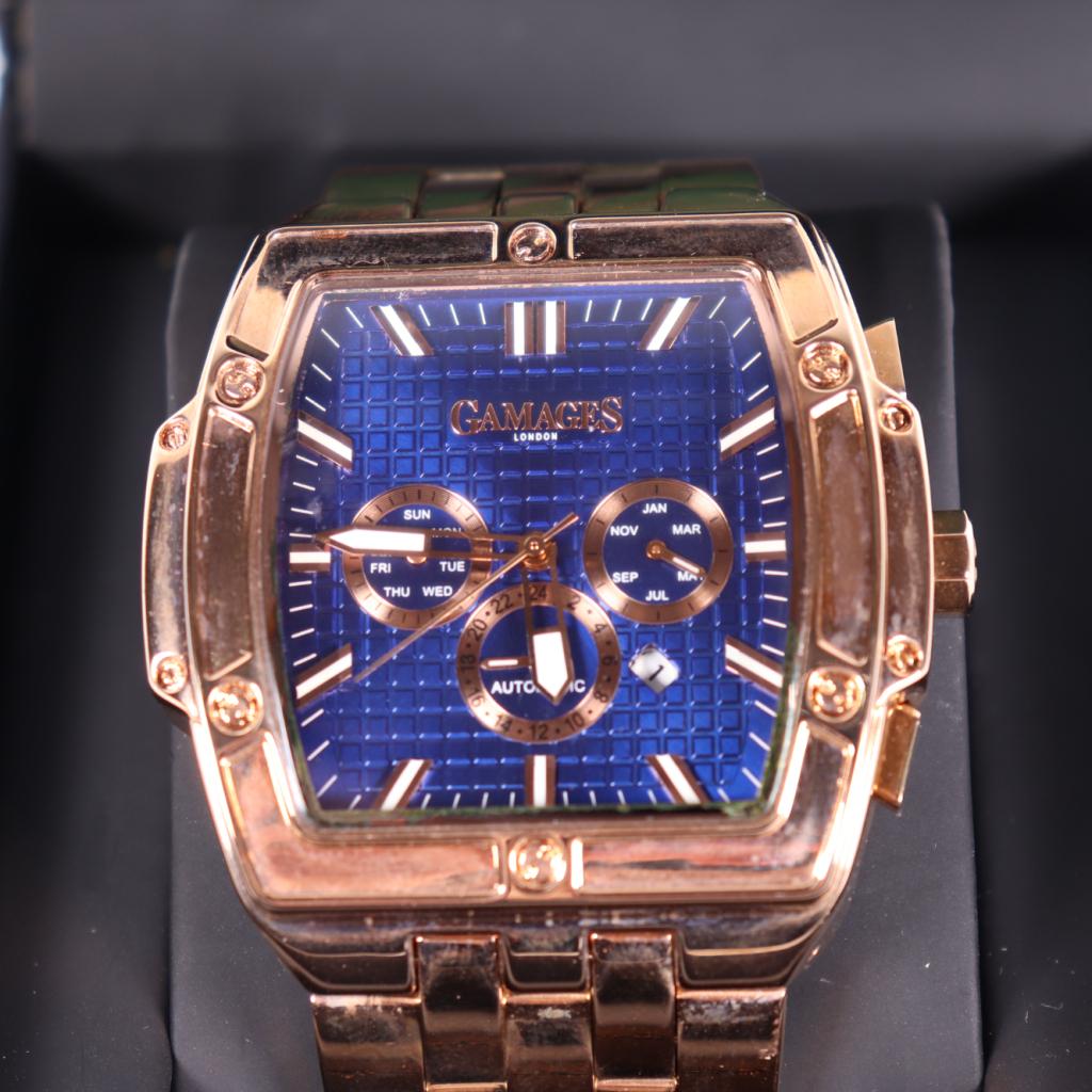 Gamages London Magnitude Rose  Horloge (51mm) - A Grade, Sieraden, Tassen en Uiterlijk, Horloges | Heren, Gamages of London, Gebruikt