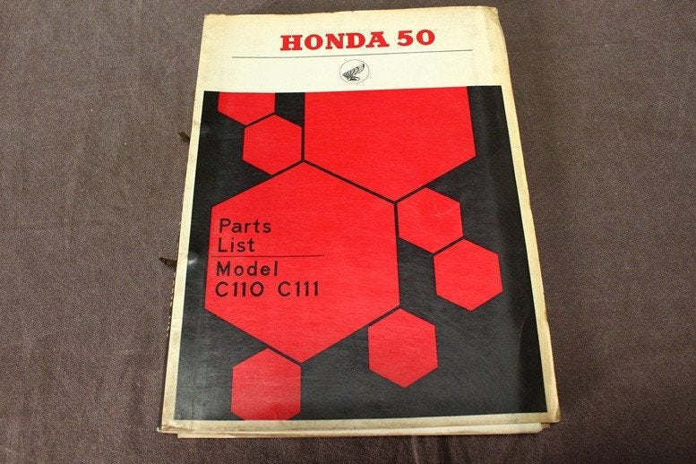 Honda 50 C110 C111 moped parts list bromfiets onderdelenboek, Ophalen of Verzenden, Gebruikt