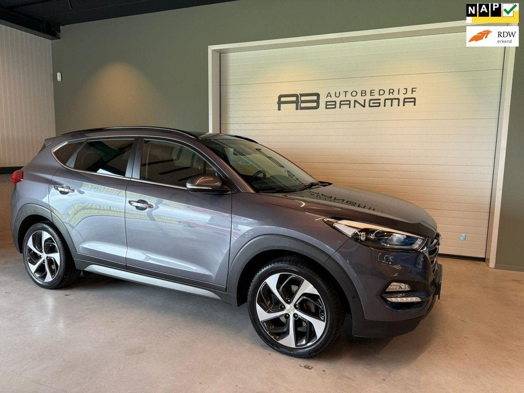 Hyundai Tucson 1.6 T-GDi 4WD AUTOMAAT PREMIUM-uitv/CLIMA AIR, Auto's, Hyundai, Gebruikt, 4 cilinders, Met garantie (alle), Vierwielaandrijving