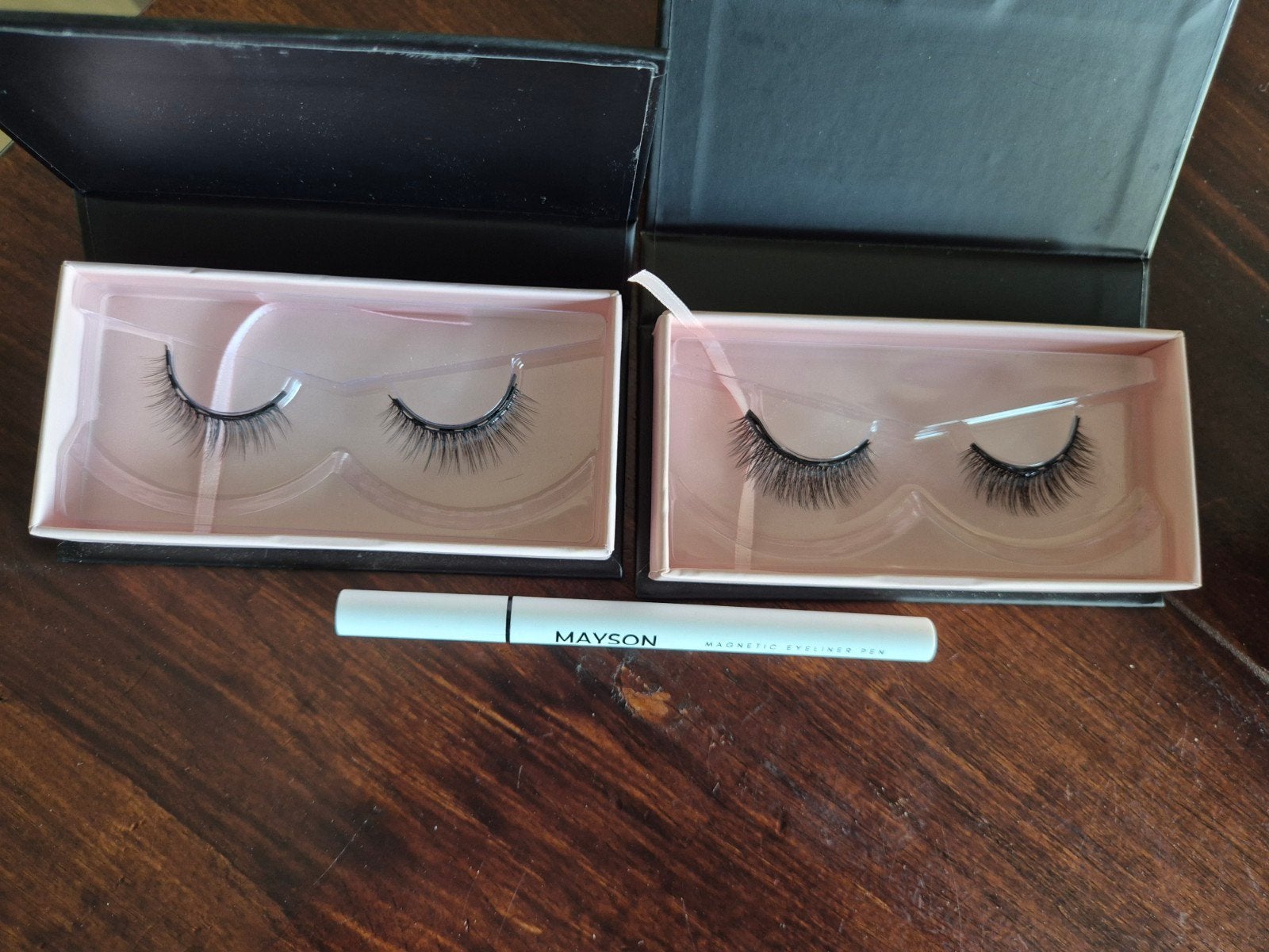 Mayson Magnetische Wimpers met Eyeliner Pen, Ogen, Zwart, Ophalen of Verzenden, Zo goed als nieuw