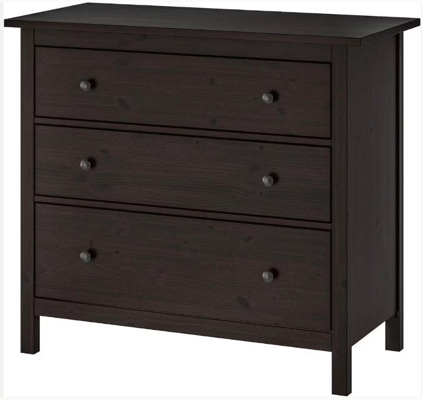 Ikea Hemnes ladekast/commode zwartbruin, Ophalen, Gebruikt, 50 tot 70 cm, 100 cm of meer