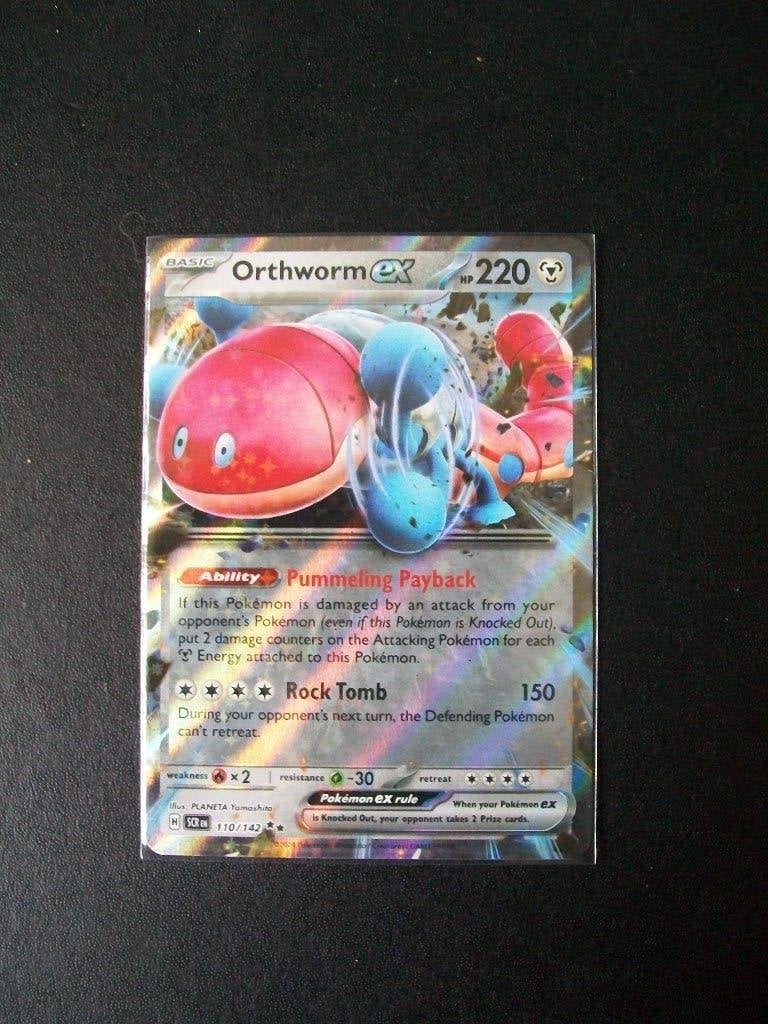 3563 Nieuwe Pokemon Kaart holofoil ORTHWORM EX HP220 110/142, Verzenden, Nieuw, Losse kaart, Foil