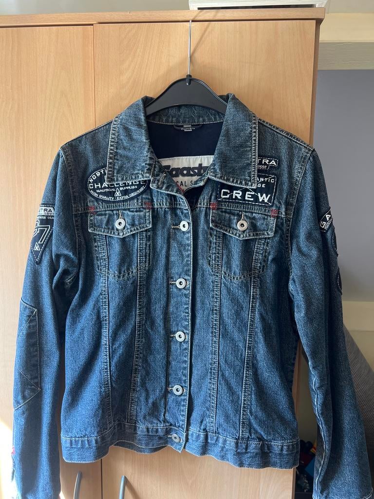 Gaastra spijkerjasje met patches, Ophalen of Verzenden, Gedragen, Maat 38/40 (M), Blauw