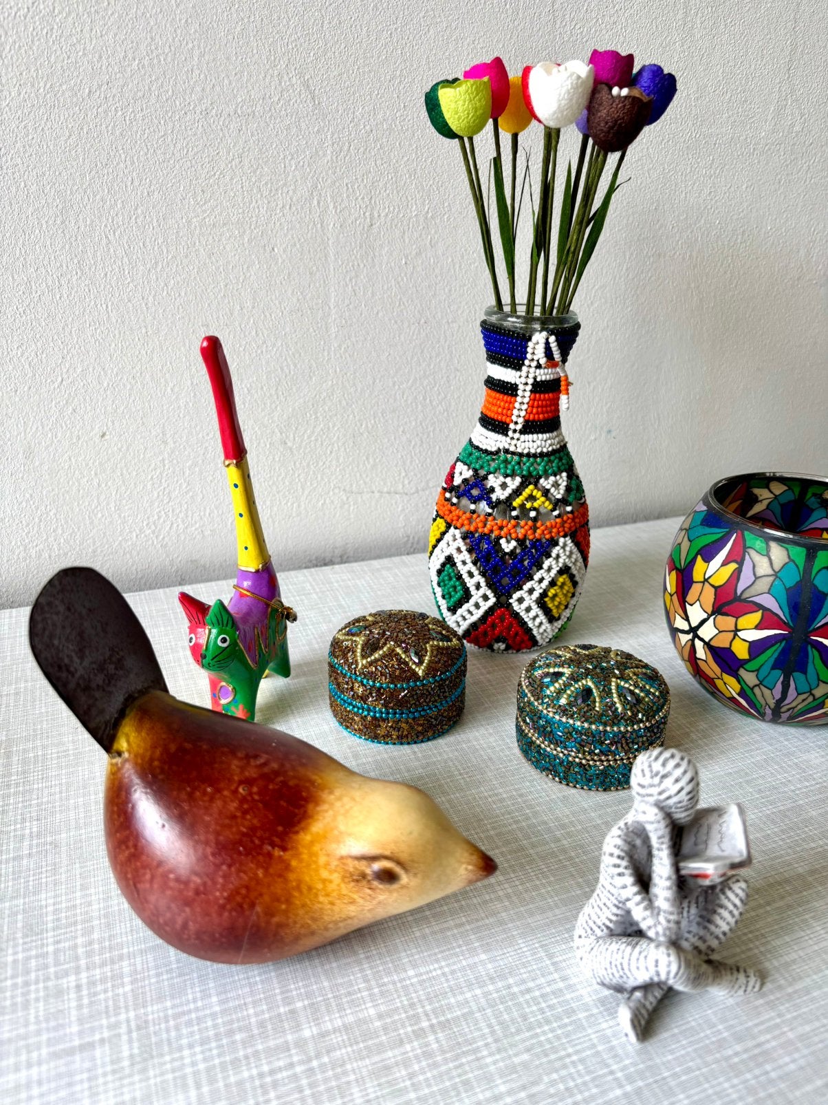 Wereldwinkel div. items 7 x met gezellige kleuren in 1 koop, Ophalen of Verzenden, Zo goed als nieuw