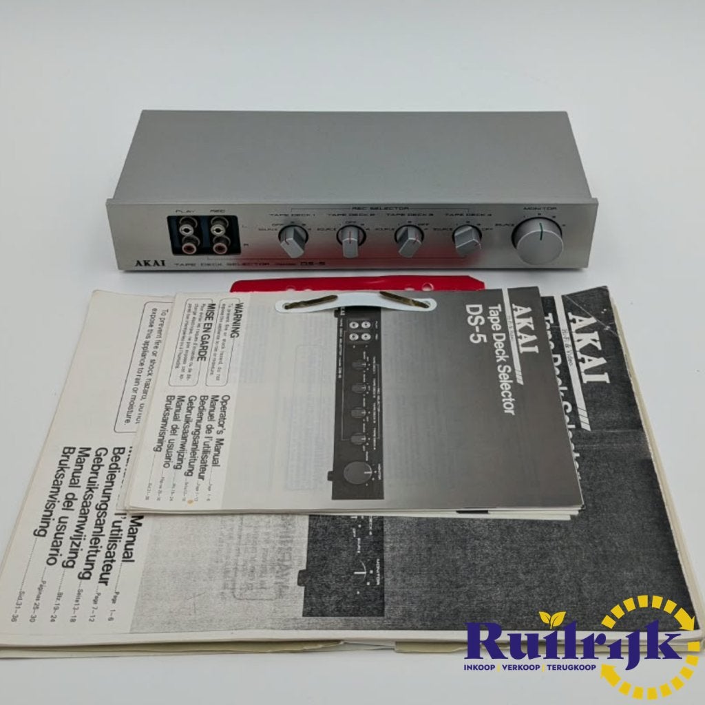 Akai Tape Deck selector model DS-5 - Made in Japan, Akai, Support@akai.com, Akai Professional
200 Scenic View Drive
Suite 201
Cumberland, RI 02864
United States