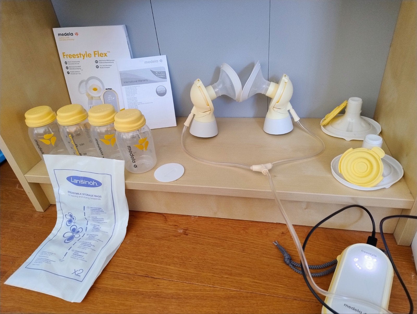 Medela Freestyle Flex Dubbele Elektrische Borstkolf Set, Ophalen, Gebruikt