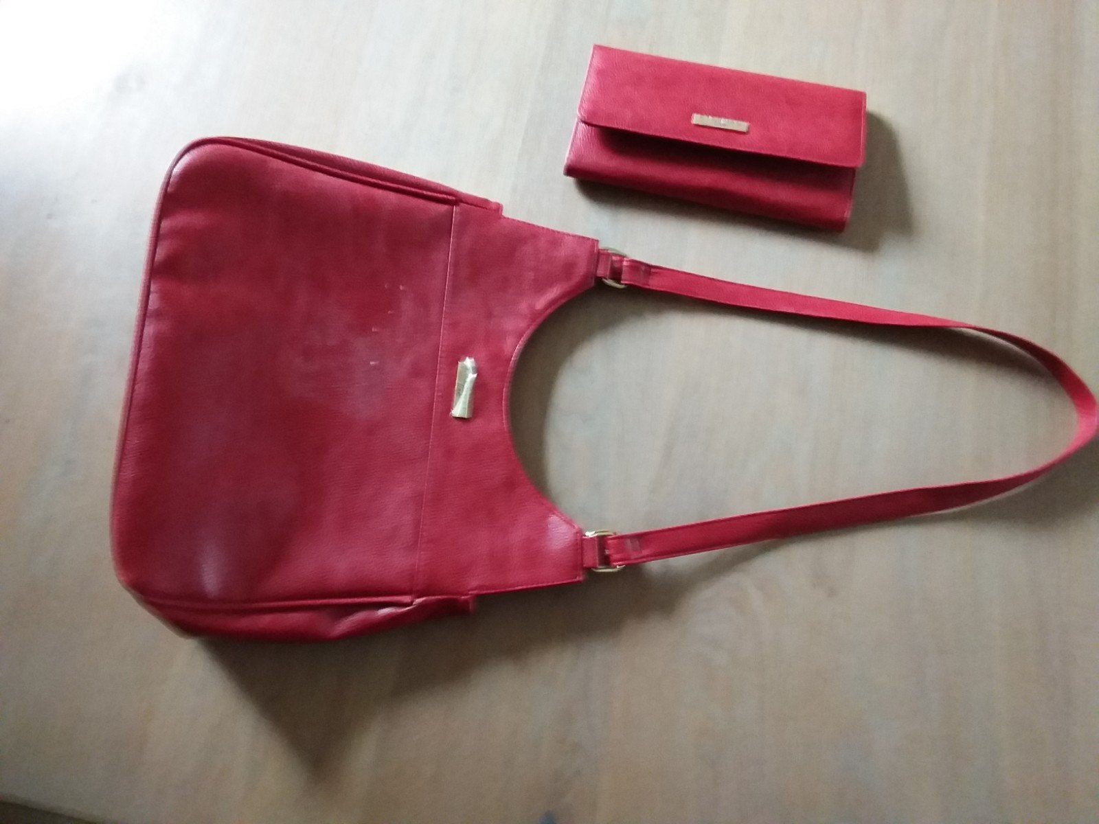 Rode Handtas met bijpassende Portemonnee, Ophalen of Verzenden, Nieuw, Rood, Handtas