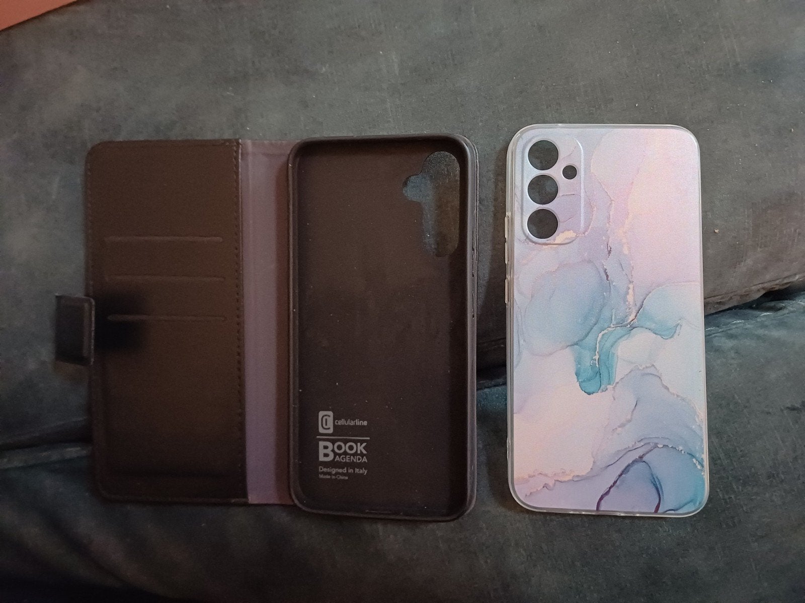 Samsung Galaxy A34 Hoesjes - Flipcase & Marmeren Cover, Ophalen, Gebruikt, Overige modellen, Flipcase
