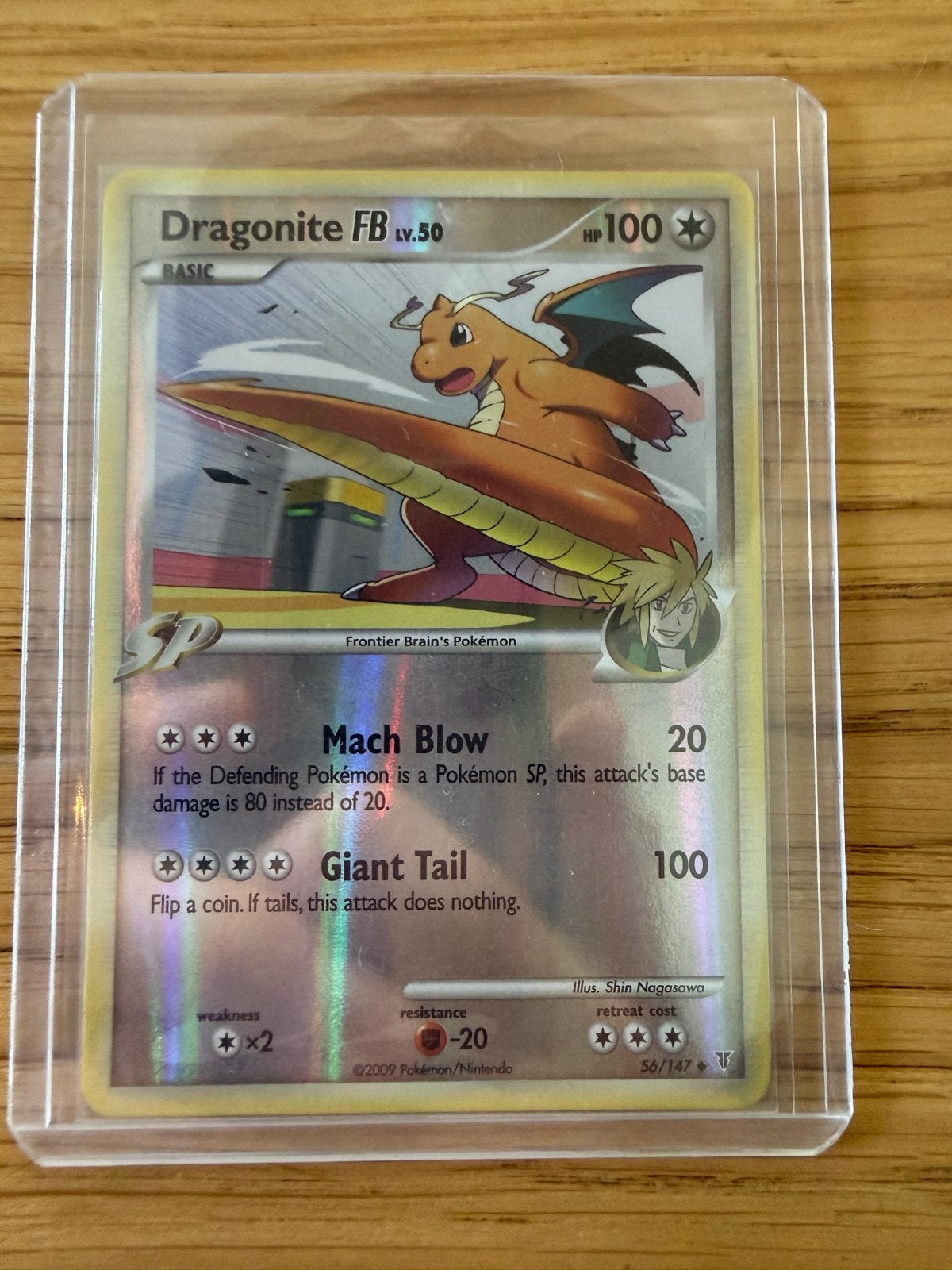 Dragonite FB Lv.50 (56/147) - Reverse holo, Ophalen of Verzenden, Zo goed als nieuw, Losse kaart, Foil