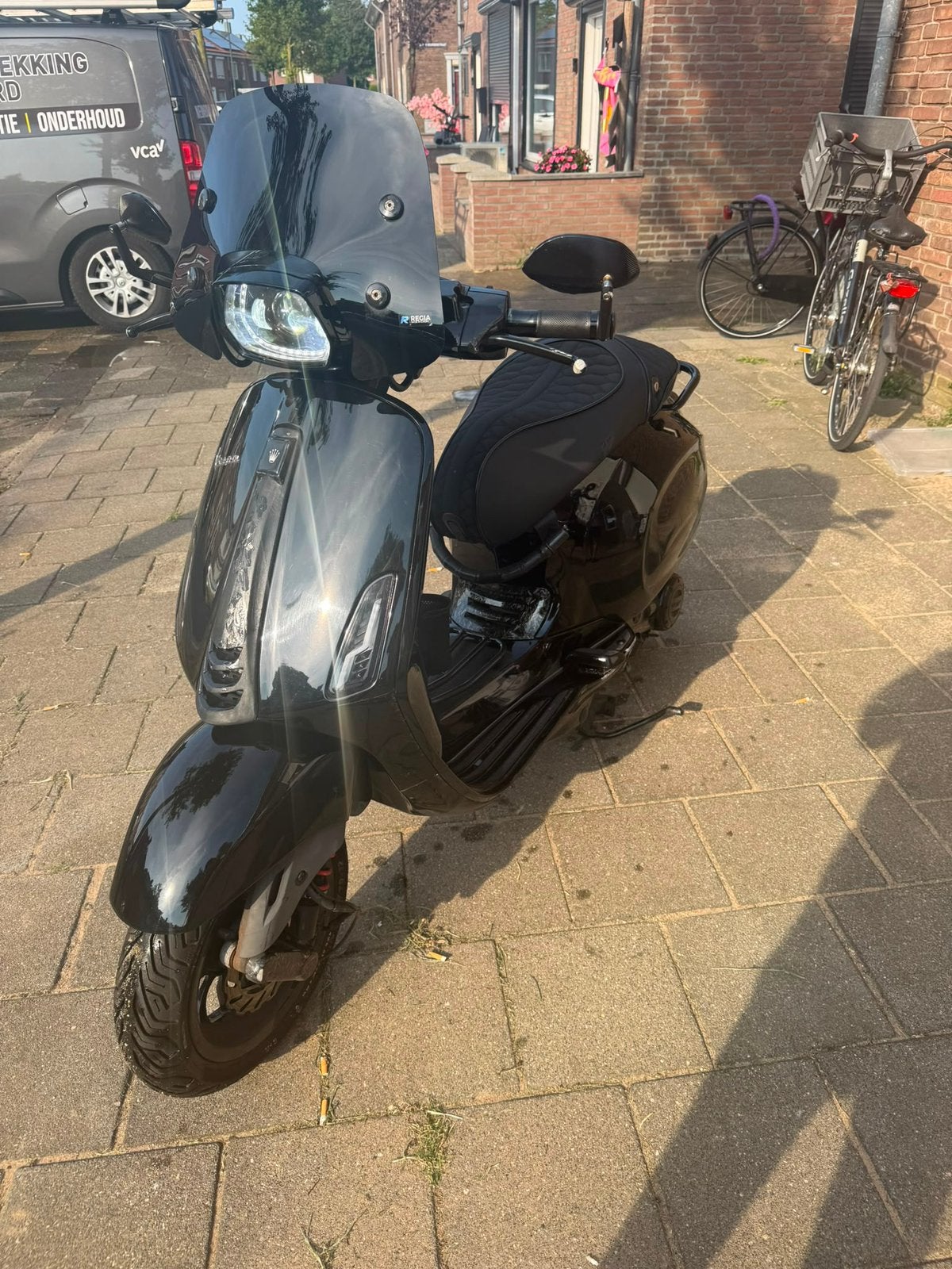 Vespa Sprint, 80cc full mallossi Zwart, Gebruikt, Ophalen of Verzenden, Benzine, Vespa