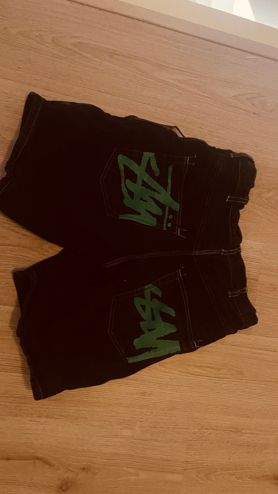 Stussy custom broek maat S, Ophalen, Kort, Zwart, Maat 36 (S)