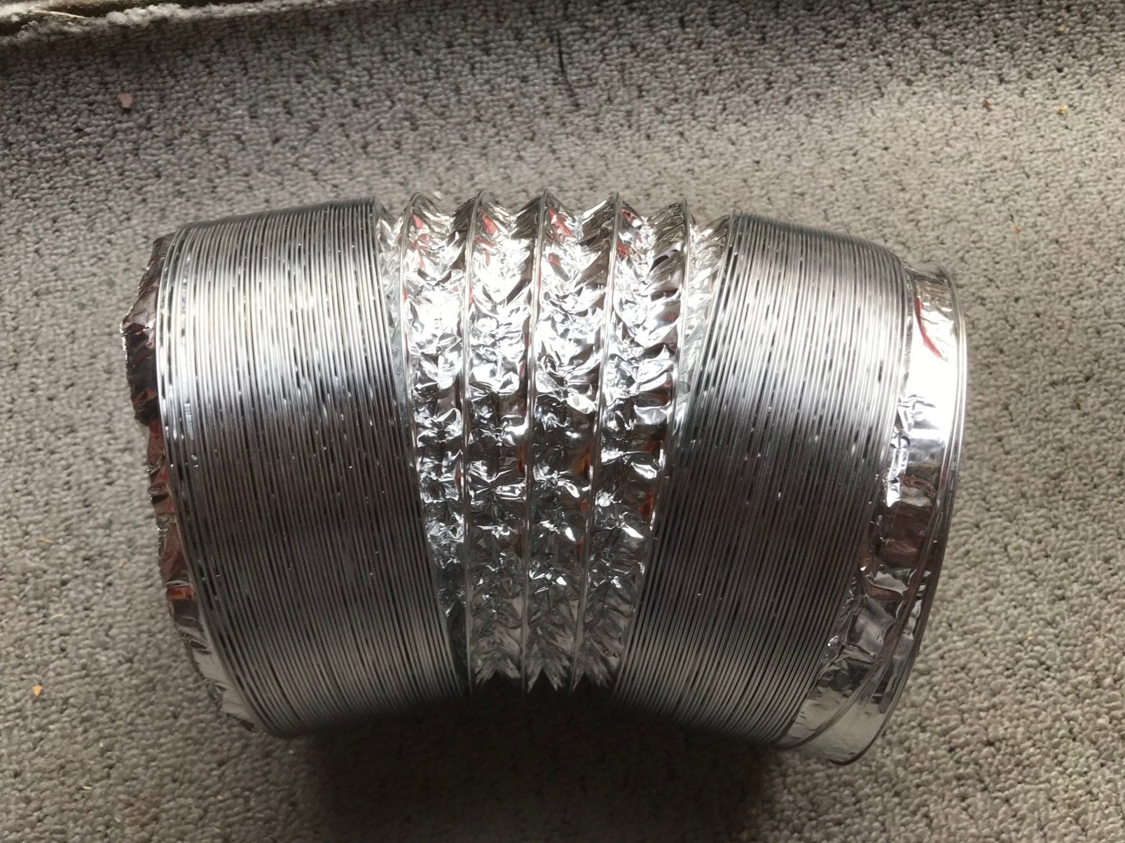 Nieuwe plexibele aluminium afzuigslang., Doe-het-zelf en Verbouw, Ventilatie en Afzuiging, Ophalen of Verzenden, Nieuw, Ventilator en Afzuiger