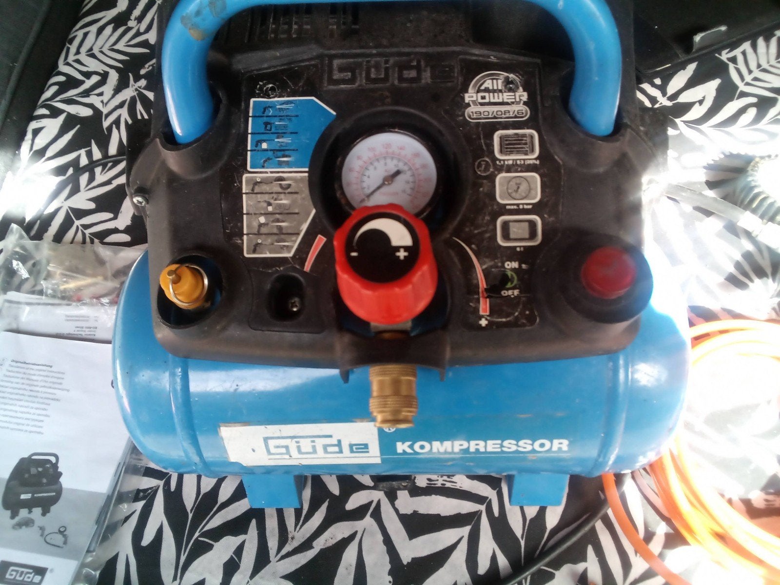 Gude olie vrij compressor 8 bar  inhoud 6 L, Ophalen, Gebruikt, 6 tot 10 bar, Olievrij