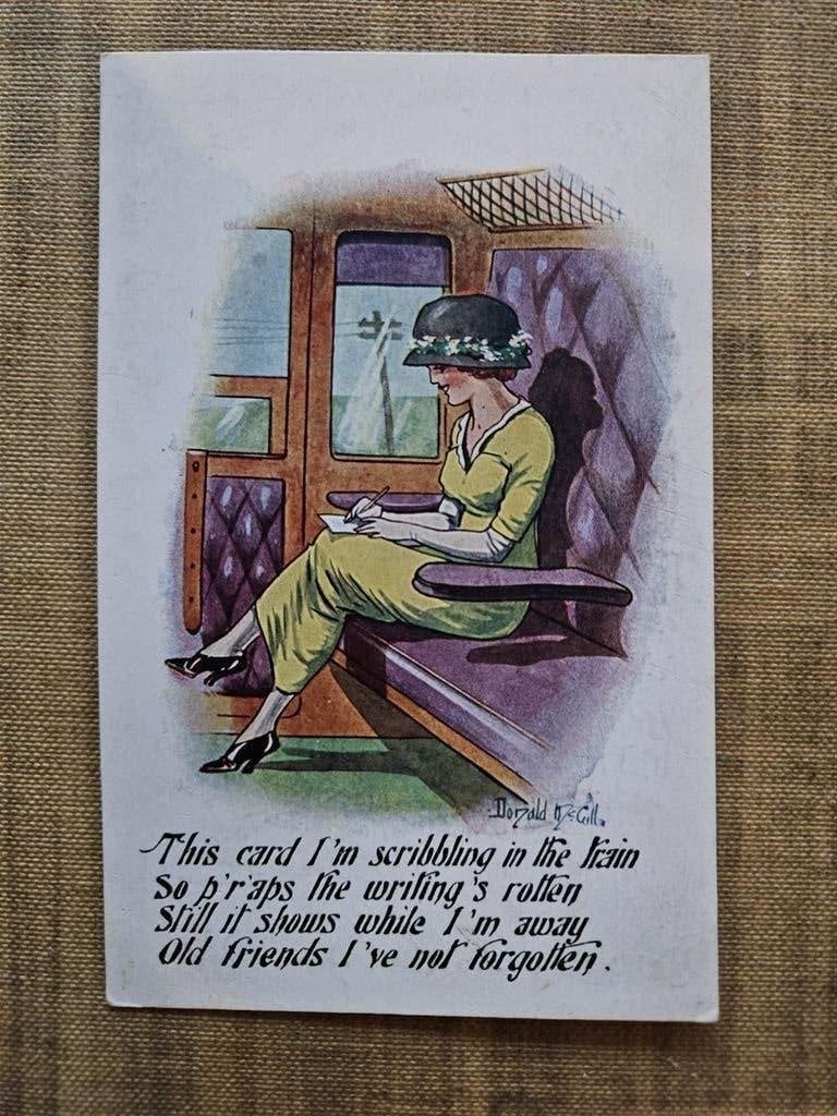 Vintage Post Card Donald Mc Gill, Ophalen of Verzenden, Voor 1920, Ongelopen, Frankrijk