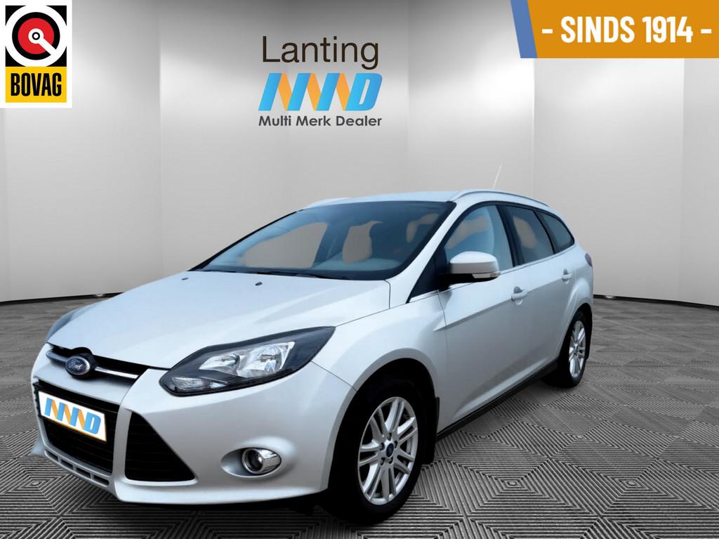 Ford Focus Wagon 1.0 EcoBoost Titanium nw d.riem + versn.bak, Auto's, Ford, Euro 5, Gebruikt, Zwart, Met garantie (alle)