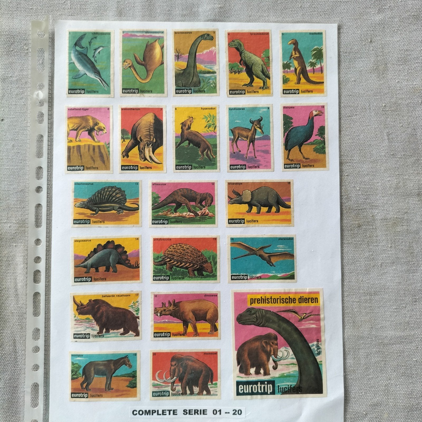 Complete Serie o.a.Dinausaurus, Verzamelen, Ophalen of Verzenden, Sigarenbandjes