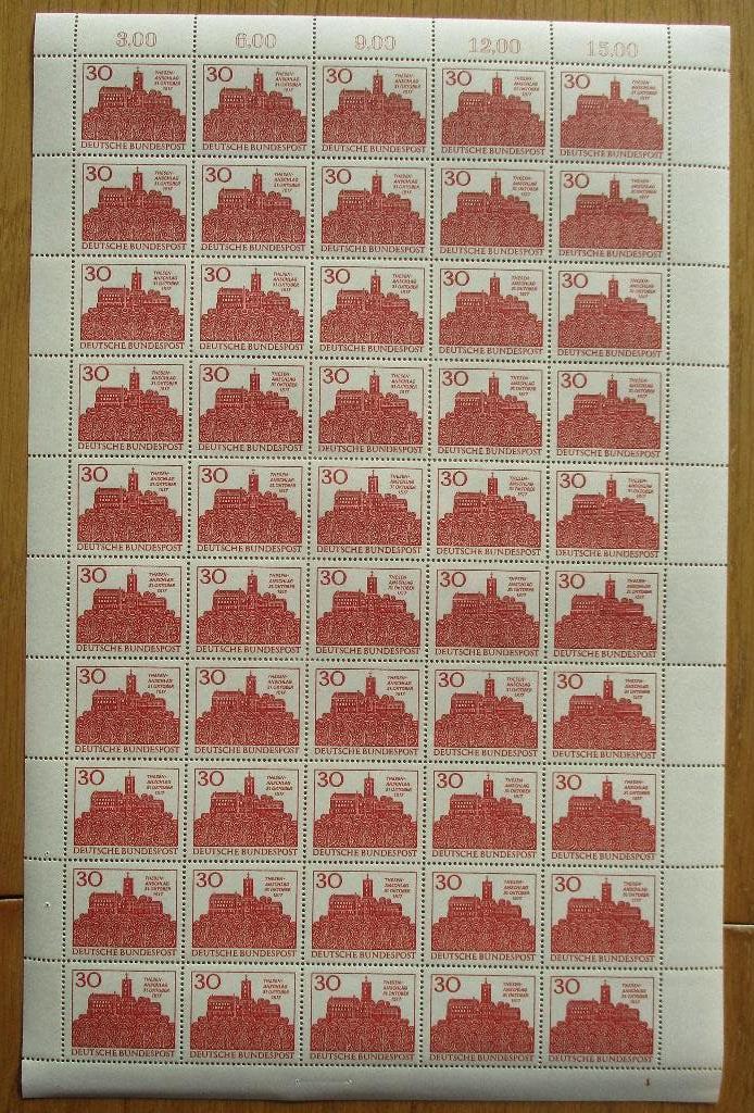 Duitsland, 450 jaar Stellingen van Luther, compleet vel 1967, Verzenden, BRD, Postfris