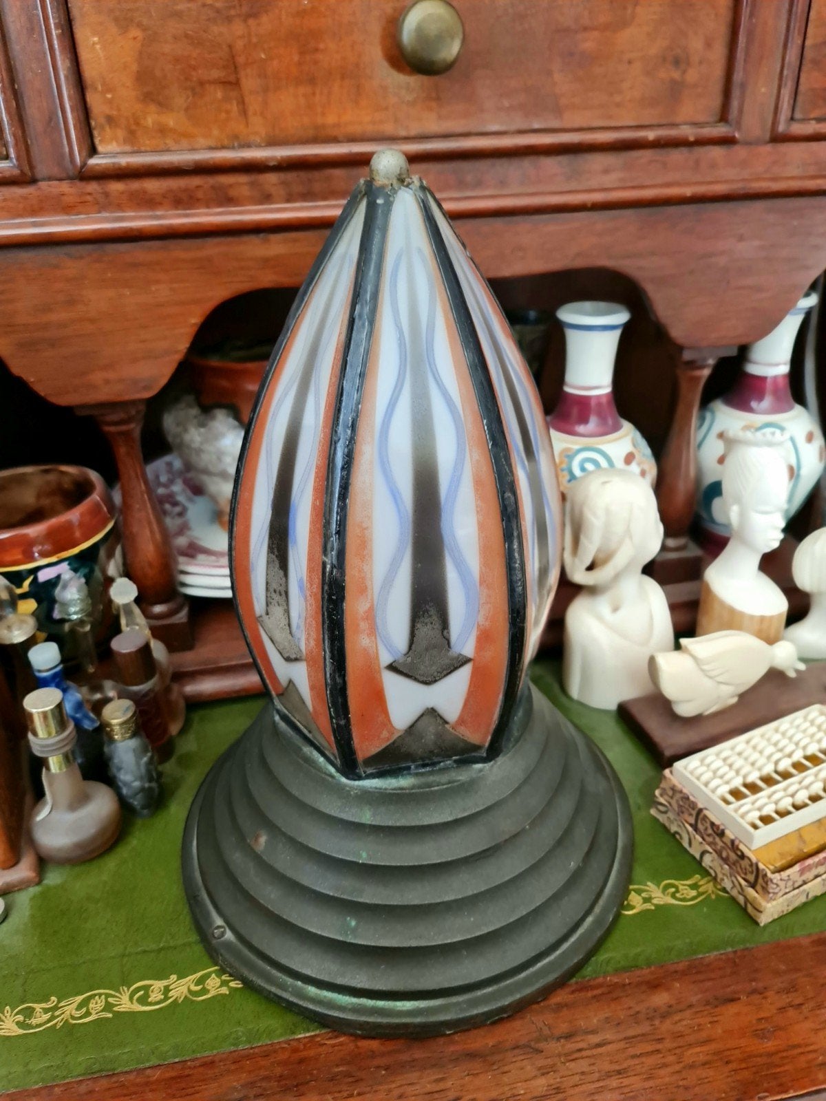 Antieke Art Deco Plafondlamp 'De Nieuwe Honsel' 1925, Ophalen of Verzenden
