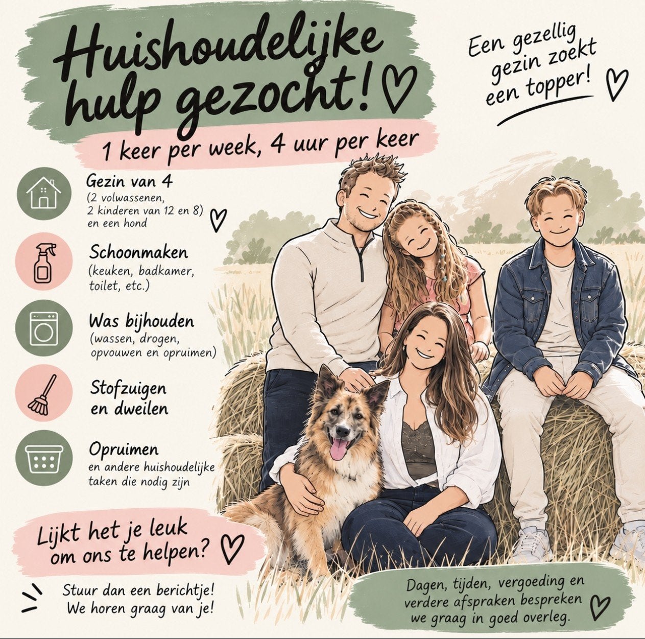 Fijne huishoudelijke hulp, schoonmaakster uit gevraagd – 2x, Schoonmaken