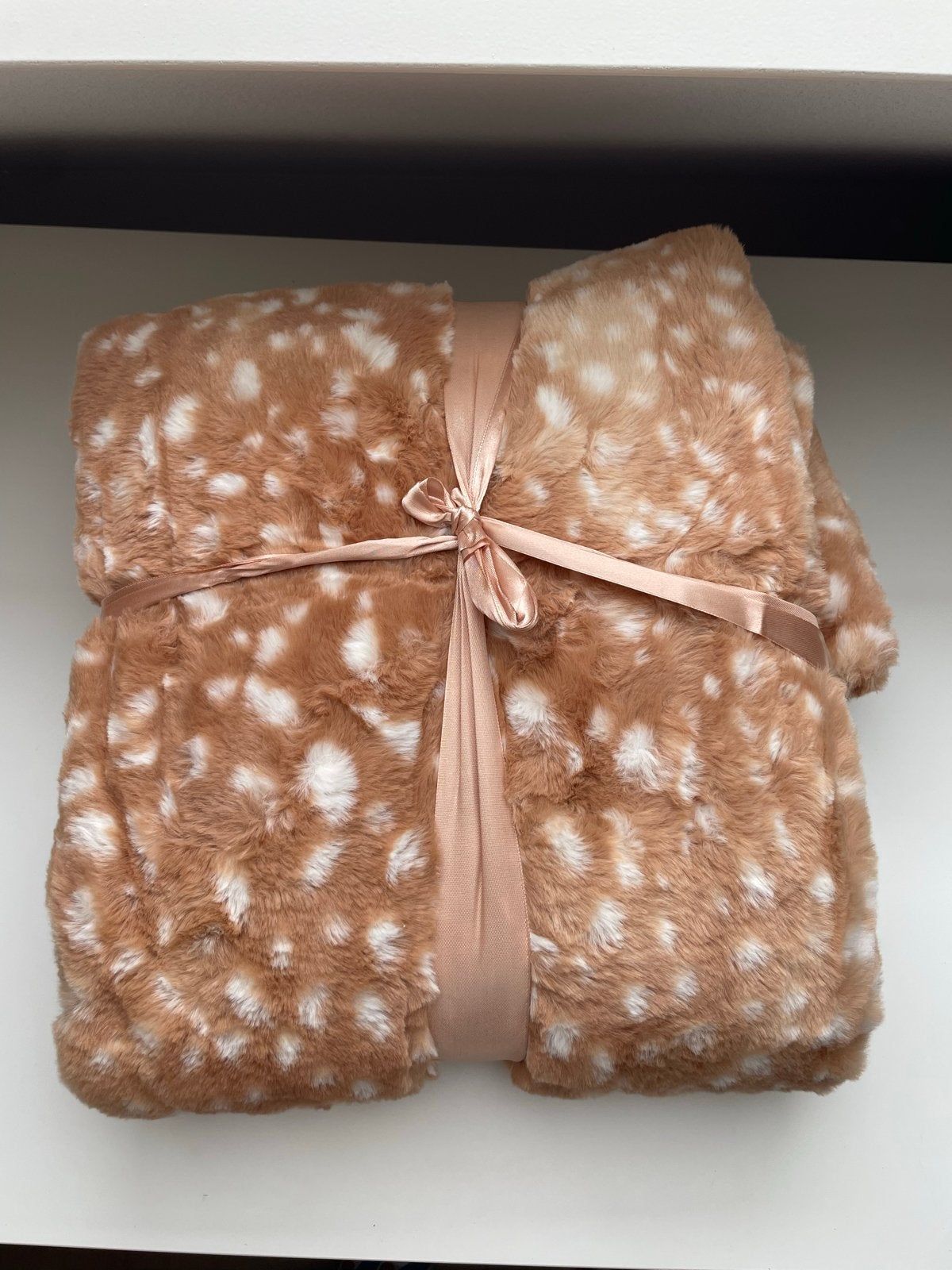 Nieuw Fawn Hert print Dekentje Faux Fur Blanket Plaid, Ophalen of Verzenden, Imitatiebont, Plaid, Bruin